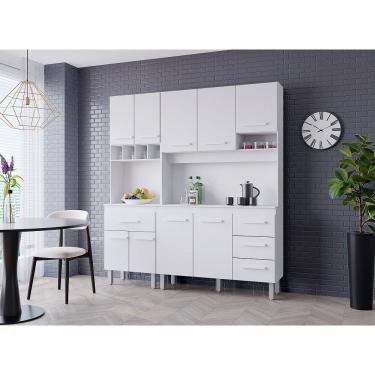 Imagem de Cozinha Vitória 180m com Paneleiro - Branco Móblis