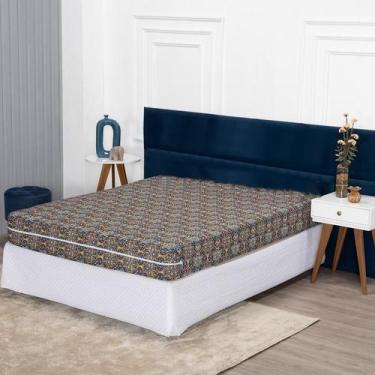 Imagem de Capa Colchão Queen 30Cm Zíper Protetor Malha Estampada 1 - Ametista De