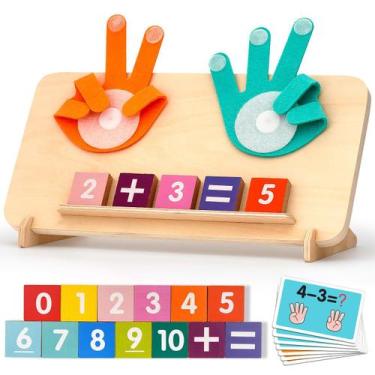 Imagem de Brinquedos de aprendizagem pré-escolar MOTREE Math Number Counting Blo