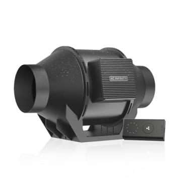 Imagem de AC Infinity CLOUDLINE H4, Ventilador silencioso de duto em linha de 10 cm com controlador de velocidade, exaustor de ventilação à prova de umidade com classificação IP65 em barracas de cultivo