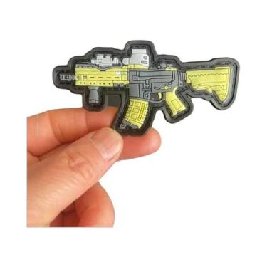 Imagem de Mini Patches De Moral 3D Em PVC De Borracha, Com Design De Armas, Pist