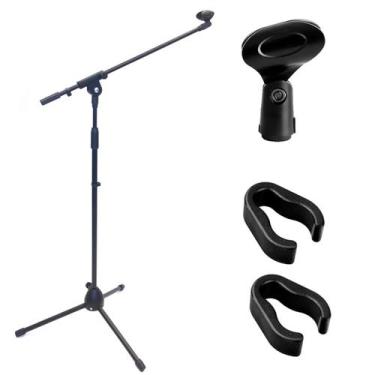Imagem de Suporte microfone pedestal girafa 2 niveis c cachimbo SMG30 - ART GUIT