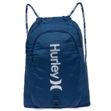 Imagem de Mochila bolsa Saco Hurley Esportiva Reforçada, U, Azul