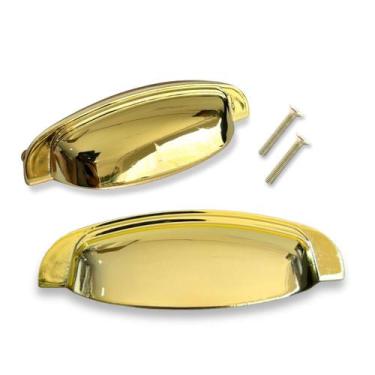 Imagem de 6 un. Puxador Concha, Moderno, p/ Móveis Armários, em Metal - Compras 