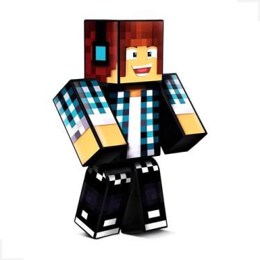 Imagem de Boneco infantil authentic games youtuber minecraft 35cm - Algazarra