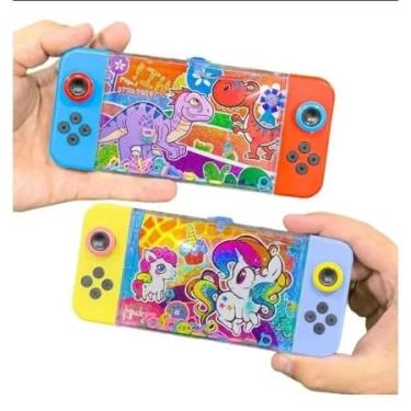 Imagem de Aquagame Brinquedo Nostálgico de Argolas – Temas Dinossauro e Unicórnio, Diversão Portátil, Estimula Coordenação e Entretenimento Infantil (Unicornio)