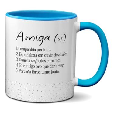 Imagem de Caneca Amiga Significado Parceira Guarda Segredos Tamo Junto (Azul)