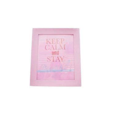 Imagem de Porta Retrato Plástico Rosa Enfeite 20X25 Cm