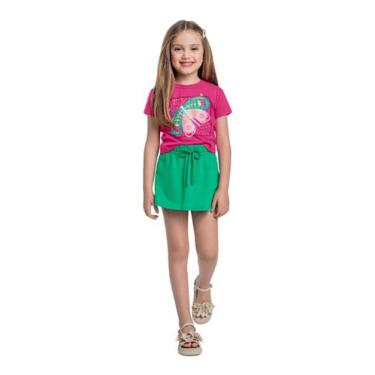 Imagem de Conjunto Cropped e Short-Saia Bee Loop, Rosa, 6