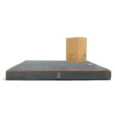 Imagem de Whoopub Camas ortopédicas e de caixa para cães, feitas de memória e forame de alta resiliência, uso frente e verso, oferecendo suporte macio e relativamente rígido, com um protetor interno extra à