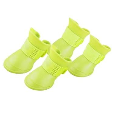 Imagem de GLOGLOW Botas Sapatos de Pet Rain, Botas de Pet Rain de Chuva Ao Ar Livre Silicone Rainhoes Shoes de Corrida Nan Nan (S)
