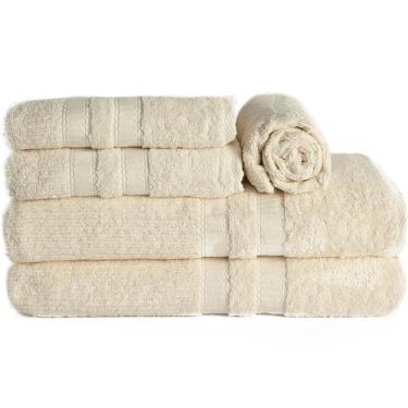 Imagem de Jogo De Banho Toalhas Vegas 100% Algodão 5 Peças - Nude