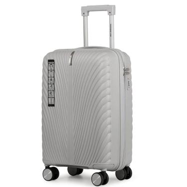 Imagem de Mala de Viagem 10kg de Bordo em Polipropileno e Zíper Duplo Antifurto com Rodas 360º e Cadeado - Padrão Anac - Allabard