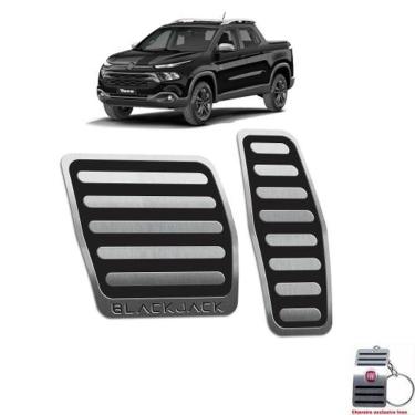 Imagem de Pedaleiras Em Aço Inox Fiat Toro Blackjack Preto