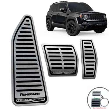 Imagem de Pedaleiras + Descanso Jeep Renegade Night Eagle Preto
