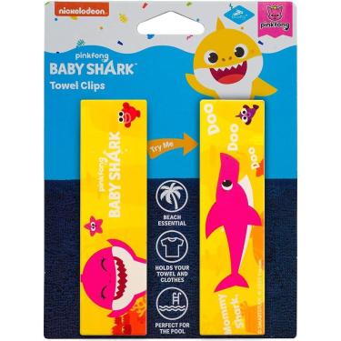Imagem de Pinkfong Mommy Baby Shark Toalha Clipes Saco Seguro Amarelo