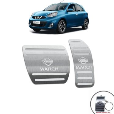 Imagem de Pedaleiras Nissan March 2012/2020 Automático Prata