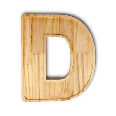 Imagem de Petisqueira Letra D Tábua Com Rebaixo Madeira Pinus Woodspot