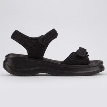 Imagem de Sandalia azaleia feminina anabela vera soft therapy 18451, Preto, 38
