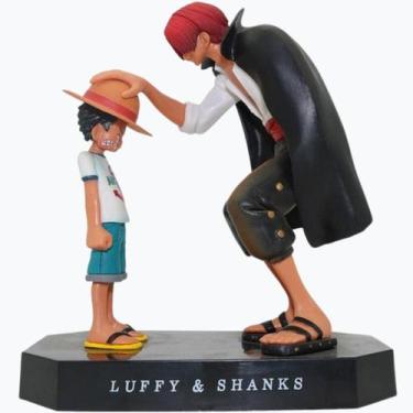 Imagem de Boneco One Piece Shanks e Luffy 18cm Action Figure - Genérica