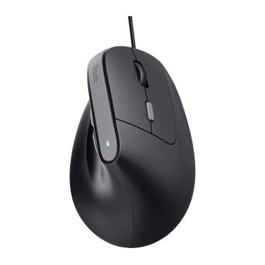 Imagem de Mouse Vertical Trust Bayo II, USB, 6 Botões, Ergonômico, Preto