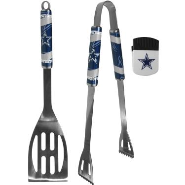 Imagem de Siskiyou Sports NFL Dallas Cowboys Conjunto unissex de 2 peças para churrasco e clipe de chip, cores do time, tamanho único