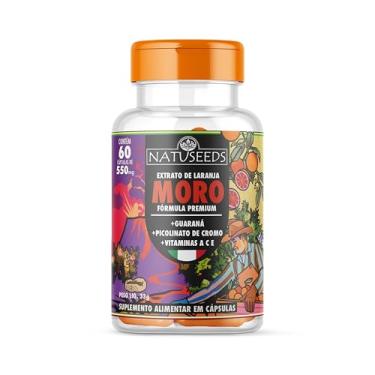 Imagem de NATUSEEDS MORO: Vitaminas A E C, Extrato de Laranja Moro, Guaraná e Cromo | Sem gluten | 60 cápsulas