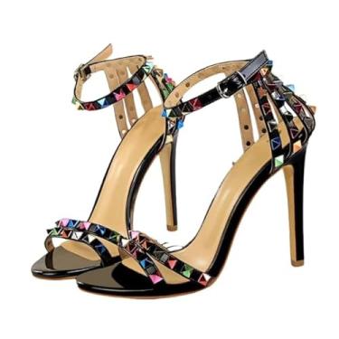 Imagem de Sandália decorada com Spikes em Diamantes (Preto, BR, Adulto, Numérico, 34, Padrão)