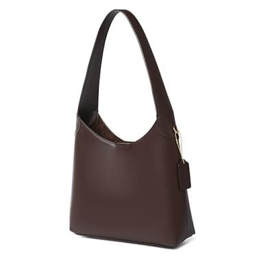 Imagem de MINKARS Brooklyn Bolsa de ombro 28 - Bolsa feminina de designer despojada, Bordo, Medium-28