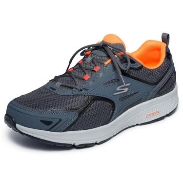 Imagem de Skechers Tênis esportivo masculino Go Run Consistent Air Cooled Foam, Cinza/laranja, 13 X-Wide