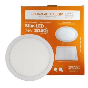 Imagem de Painel Plafon De Embutir Slim Led Redondo 24W 2040Lm Bivolt