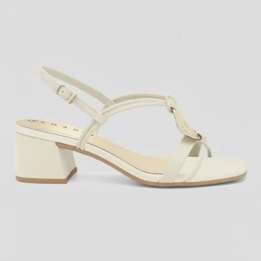 Imagem de Sandália Feminina Ramarim Salto Baixo Fivela Dourada 2530204