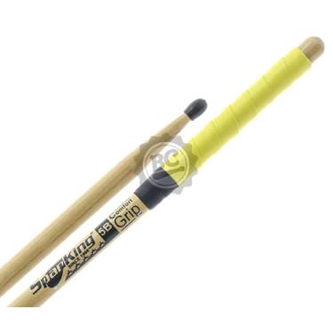 Imagem de Baqueta Spanking Comfort Grip 5B com Ponta de Nylon Amarela cabo emborrachado e menos lisa 116745