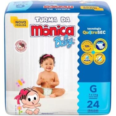 Imagem de Turma da Mônica Baby Fralda Descartável - Tam G - 24 Fraldas