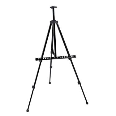 Imagem de Cavalete em Aço e Alumínio para Pintura Preto Ref.Ke00501 Keramik