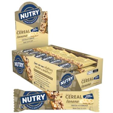 Imagem de Nutry Barra de Cereais Banana 22g - Display Com 24 Unidades - Com 3 Cereais e Banana em Pedaços