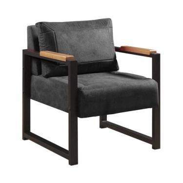 Imagem de Poltrona Decorativa Ferro Estilo Industrial Ipanema - Gonçalves Decor,