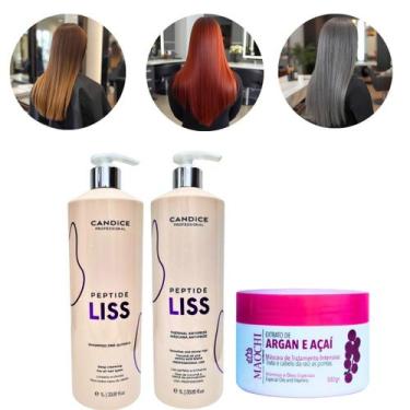 Imagem de Kit Alisamento Capilar Escova Progressiva Sem Formol Peptide Liss Ativ