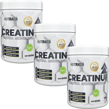 Imagem de Kit 3X Creatina Up Monohidratada Vegano - 100g Natural - Nutrata-Masculino