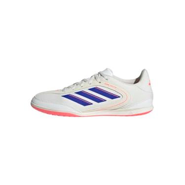 Imagem de adidas Tênis unissex adulto Copa Court Club Indoor, Branco/azul lúcido/coral sinal, 13.5 Women/12.5 Men