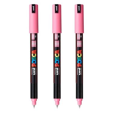 Imagem de posca Marcadores de tinta à base de água PC-1MR, ponta extrafina (0,7 mm), rosa, 3 unidades