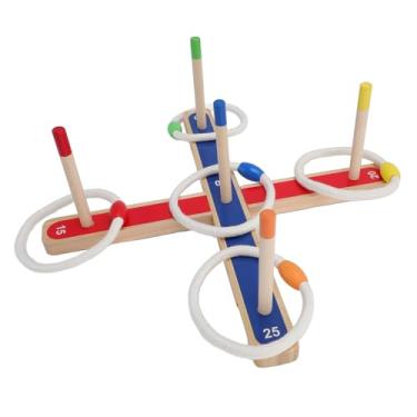 Imagem de Generic Conjunto de Jogo de Anel de Arremesso, Jogo de Anel de Arremesso de 5 Pólos para Crianças para Ambientes Internos e Externos