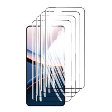 Imagem de 4 protetores de tela para Xiaomi Poco F7 Ultra, vidro temperado cristal 9h alumínio de alta qualidade antirriscos capa amigável impressão digital (preto)