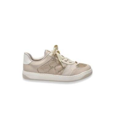 Imagem de Tênis Casual Branco Prata Detalhes Em Brilho Via Marte-Feminino