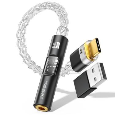 Imagem de MoKo Adaptador de áudio USB C para 3,5 mm – Dual Chip CX31993 MAX97220 DAC e amplificador HiFi, tipo C para fone de ouvido 3,5 mm, conector auxiliar Dongle para Android, iPhone, iPad, Mac, Windows