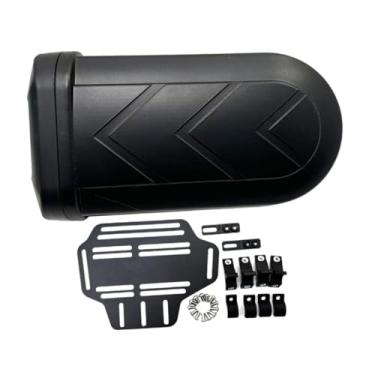 Imagem de Generic Caixa lateral para motocicleta, armazenamento para reparo com trava codificada, caixa lateral universal à prova d'água para ferramentas de, Preto