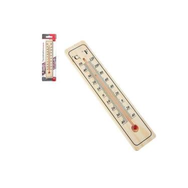 Imagem de Termômetro Para Ambiente Com Base De Madeira 15Cm - Wellmix