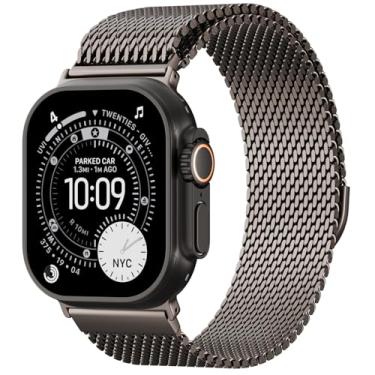 Imagem de Pulseira de malha magnética milanesa compatível com Apple Watch Ultra séries 3/2/1 de 49 mm, 46 mm, 45 mm, 44 mm, 42 mm, 41 mm, 40 mm e 38 mm para Apple Watch Ultra 3/2/1 séries 11 10 9 8 7 6 5 4 SE