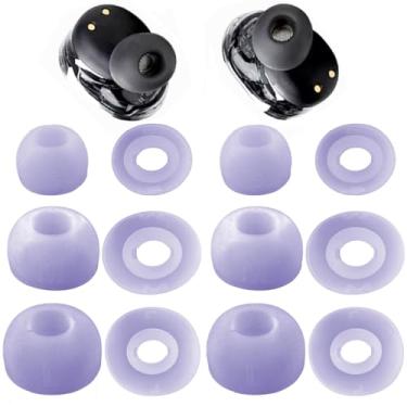 Imagem de TENNMAK 12 Pontas De Reposição Para Fones Ouvido Jbl Tune Buds, Almofadas Auriculares Roxas * 6 Pares
