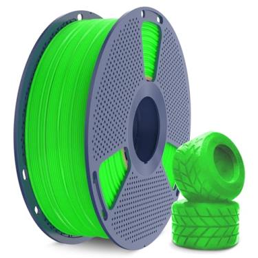 Imagem de SUNLU TPU Filamento, 1 kg 95A TPU flexível filamento impressora 3D 1,75 mm precisão dimenonal +/- 0,03 mm, alta liquidez, bobina de 1 kg (2,2 lbs), filtro TPU para impressora 3D FDM, TPU verde